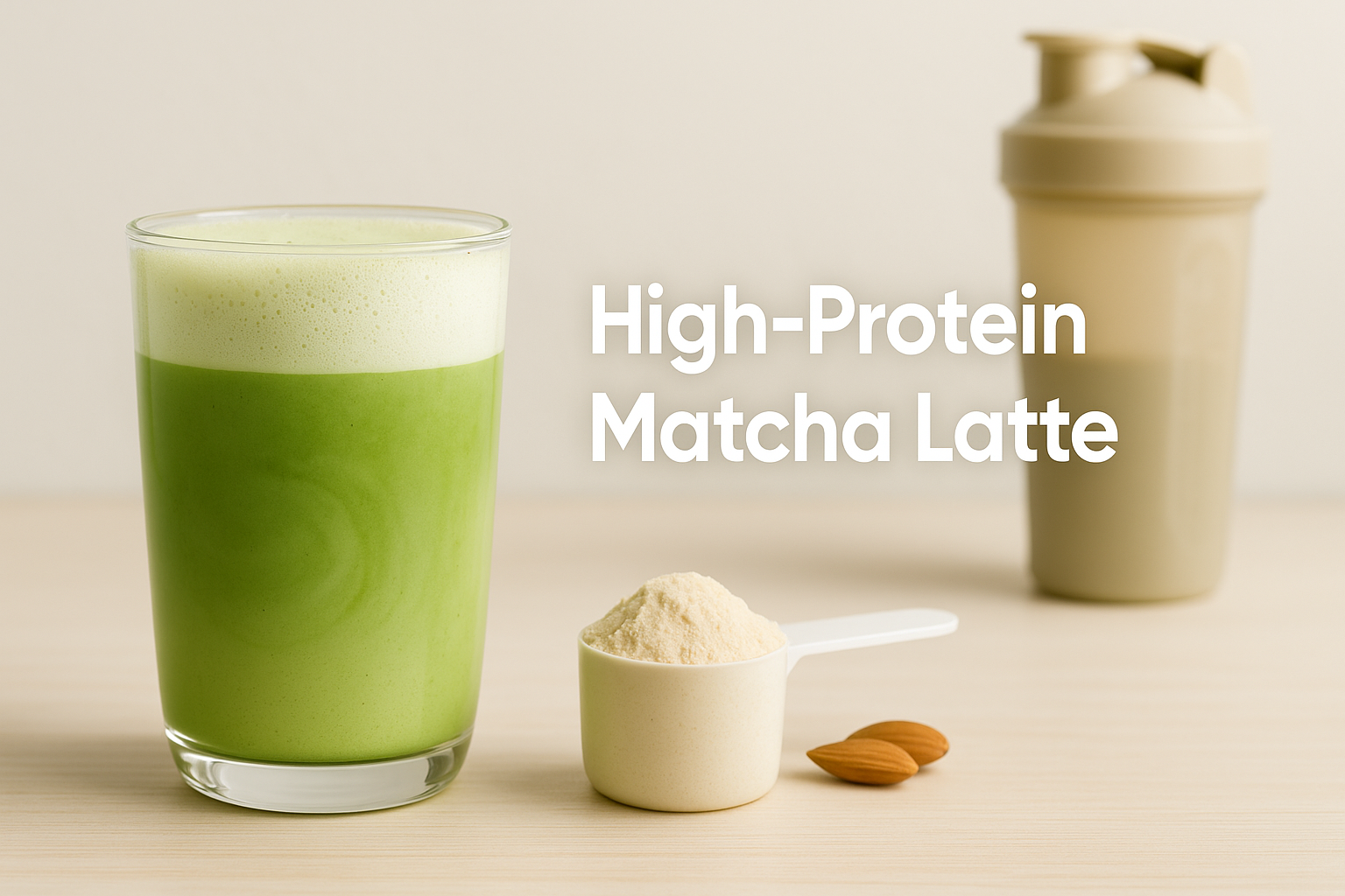 Creamy & Delicious Decaf Matcha Protein Latte (Easy Recipe)