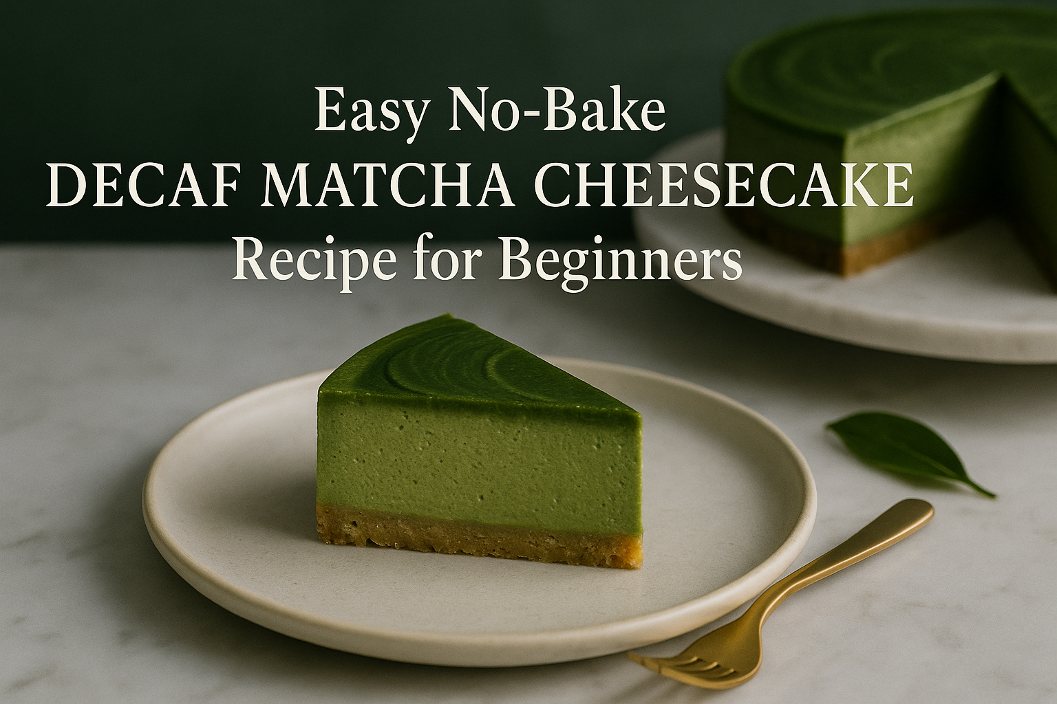 Easy No-Bake Decaf Matcha Cheesecake Recipe for Beginners
