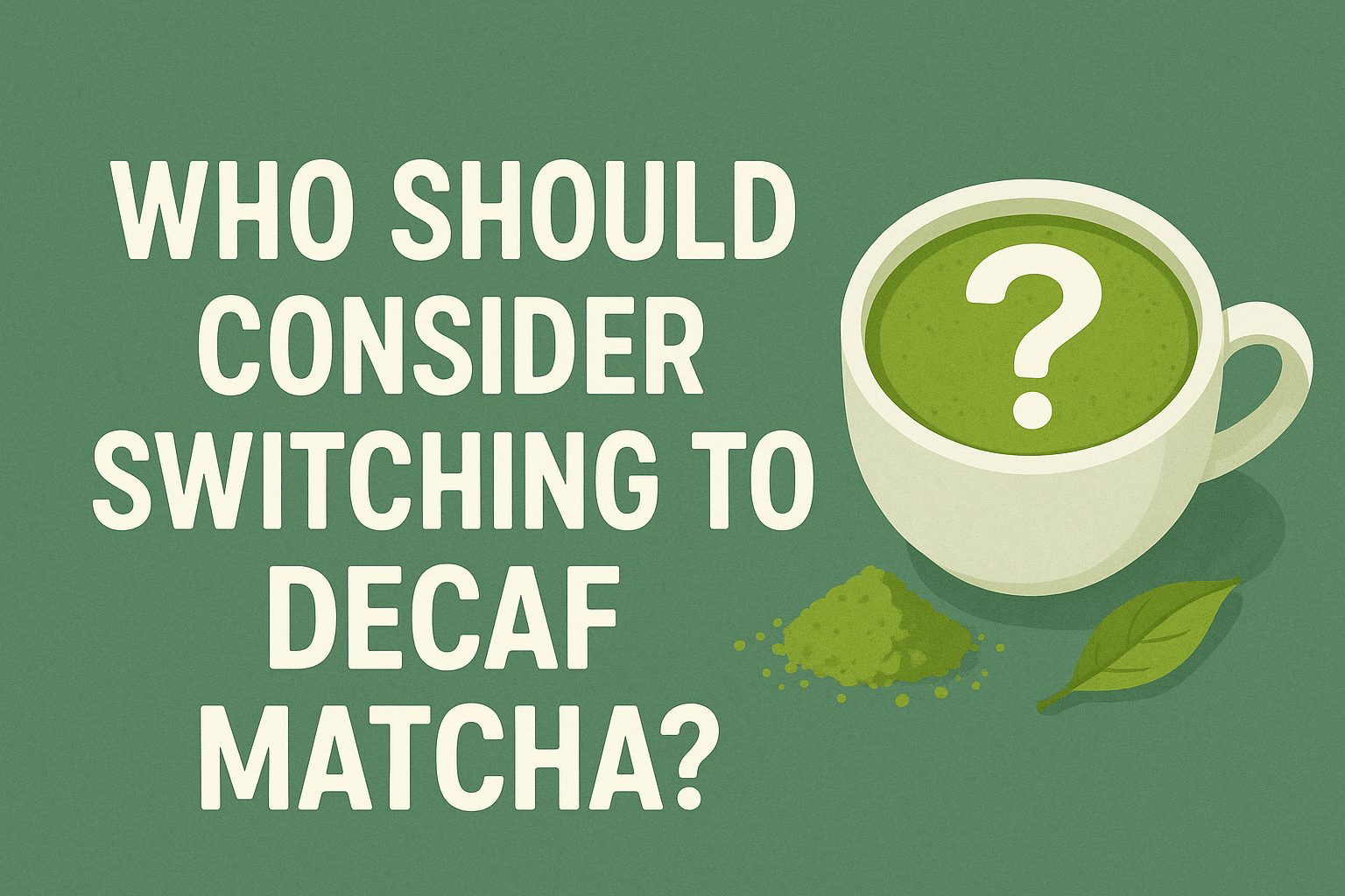 Who Should Consider Switching to Decaf Matcha?